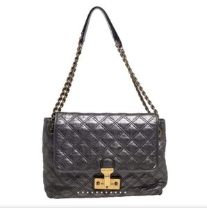 Marc Jacobs Baroque Metallic Quilted Leather Shoulder Bag